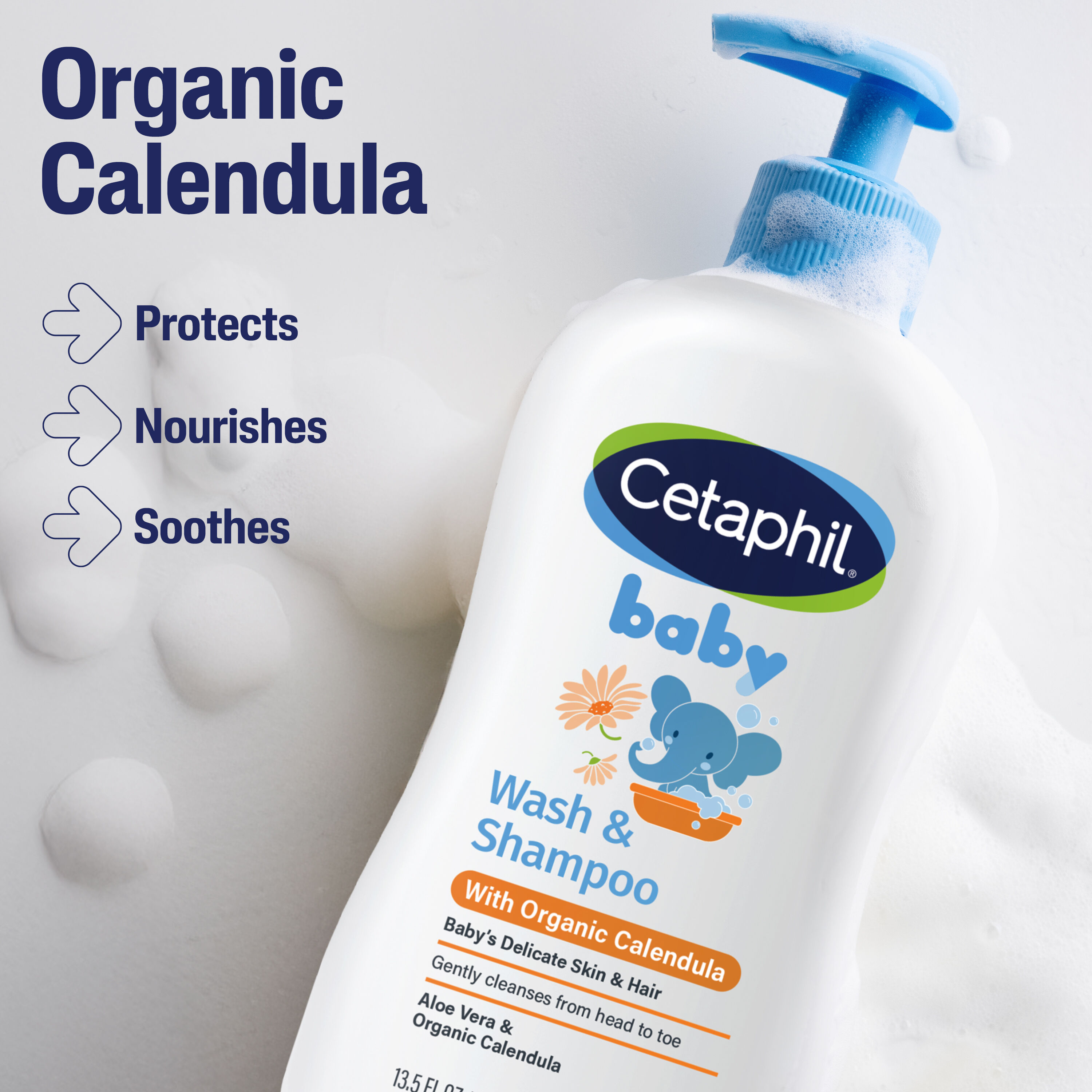 Cetaphil Baby with Organic Calendula Wash & Shampoo