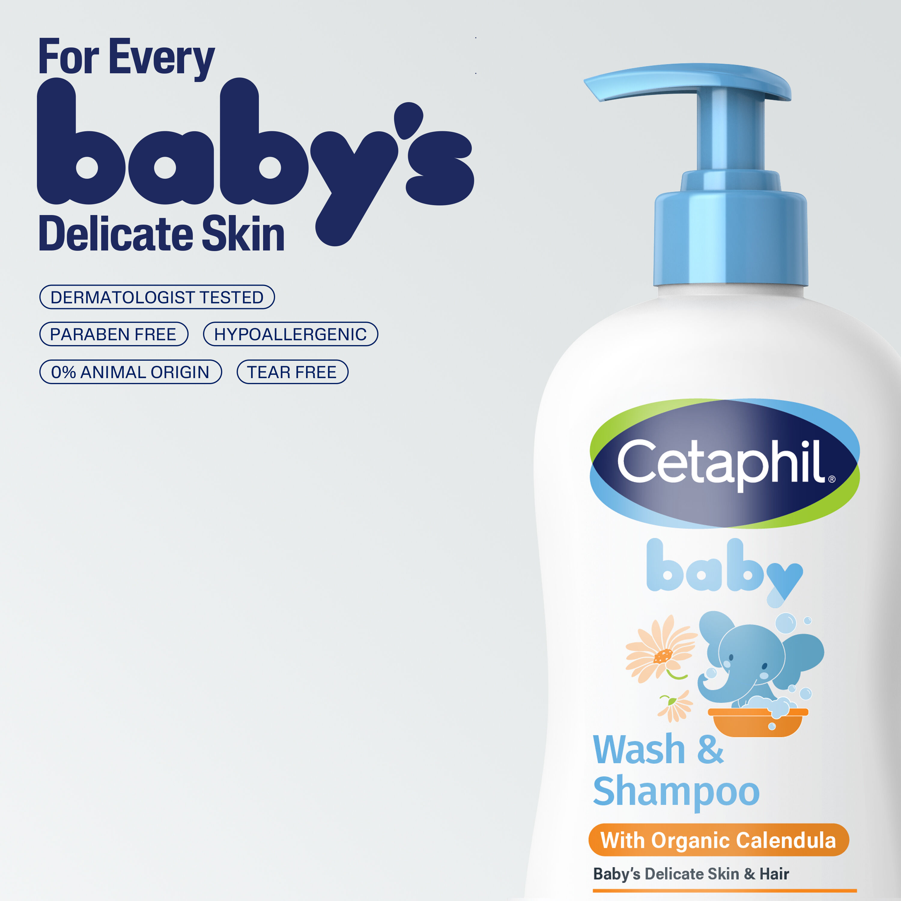 Cetaphil Baby with Organic Calendula Wash & Shampoo